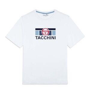 Sergio Tacchini Mens Marca T-Shirt- Brilliant White Size M
